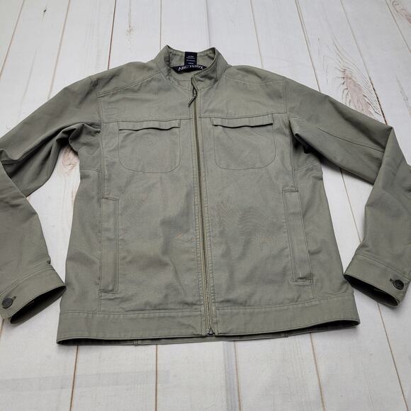 Arc'Teryx Crosswire canvas zip jacket fatigue utility green gray - Picture 1 of 11